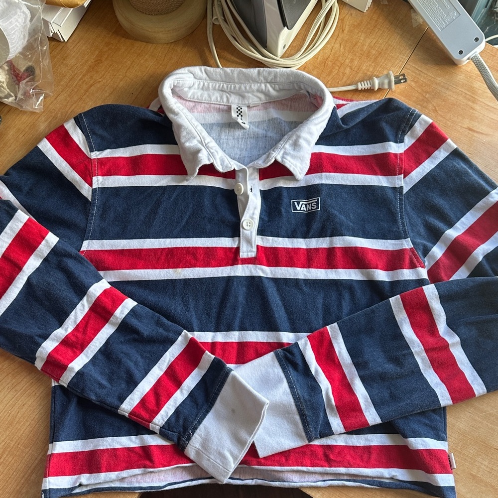 Cropped Vans Long Sleeve Polo